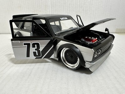 JADA JDM TUNERS 1973 DATSUN 510 BLACK 1:24 DIECAST MODEL CAR