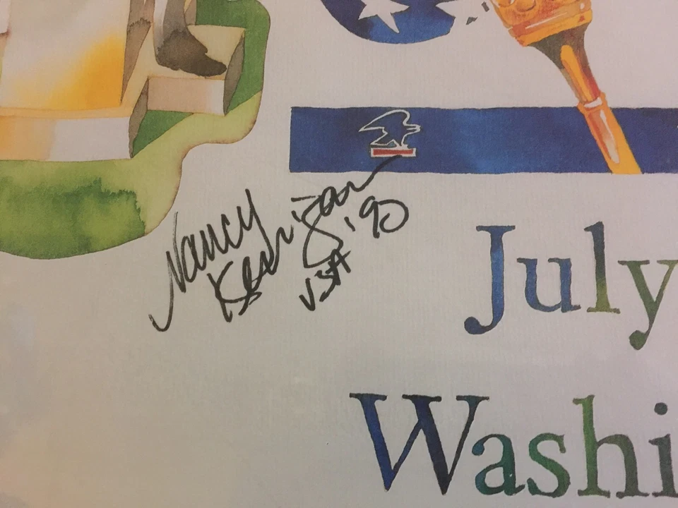 Amerca Salutes Americas Team  Poster - 1992 signed Nancy Kerrigan ! - Image 4 of 4