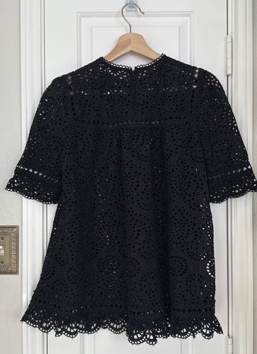 Zimmermann Tali Swing Eyelet Blouse Sz 2 Pre Owned - Picture 11 of 13
