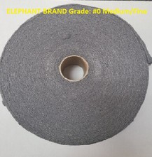 Elephant Brand #0 Grade Medium/Fine Steel Wool, 5 Lb Roll, Case of 5 Rolls