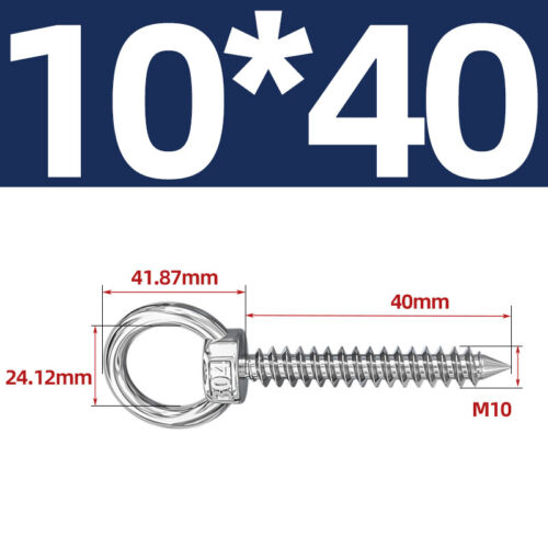 Hebeösenschraube A2 304 Edelstahl Holzschraube Marinequalität M4 bis M12 - Bild 38 von 51