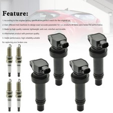 4X Ignition Coil +Spark Plug UF636 Pour Kia Rio Soul Hyundai Accent Veloster