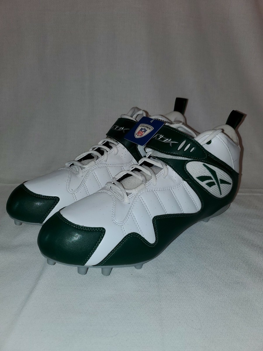 Reebok RBK NFL Equipment Green White Mens 16 Football Cleats