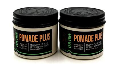GIBS Grooming Tea Tree Pomade Plus Medium Plus Hold Medium Shine Finish 4 oz-2 P