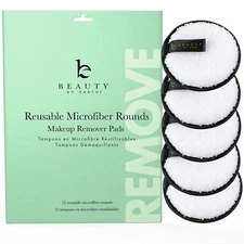 Reusable Microfiber Makeup Remover Pads - Pack of 5 Face Wipes