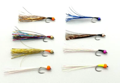 WORLD CLASS FLIES 8 x Assorted Firebird Stalking Bug - Tungsten Bead, Assorted Colours, Trout Fly