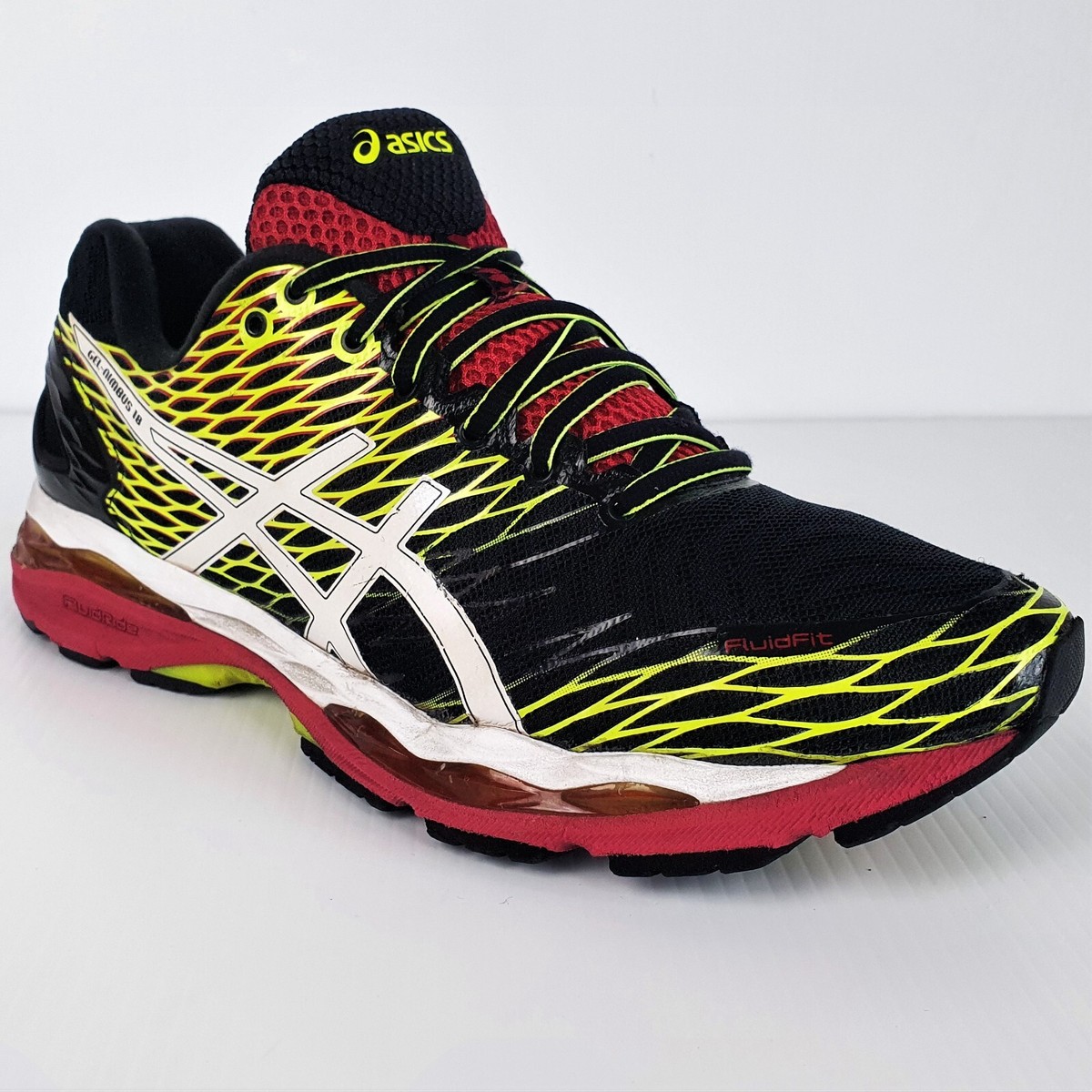 Size 11 US Men s Asics GEL-Nimbus 18 T600N Black Yellow
