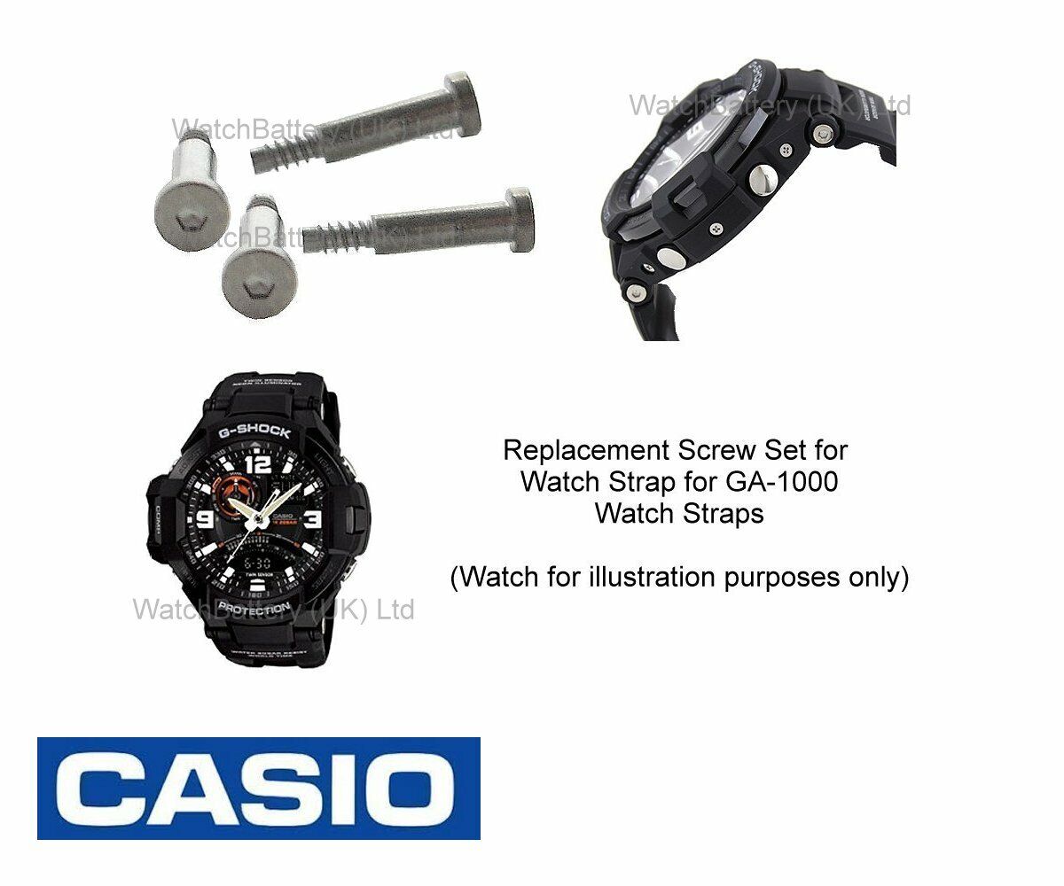 Investigación Gruñido Federal Juego de tornillos genuino Casio para montaje de correa de reloj Casio GA-1000  GA1000 - Cantidad 4 | eBay