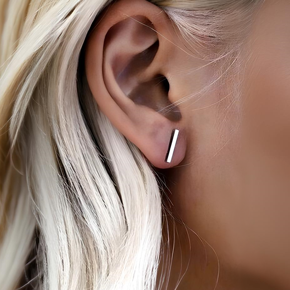 T Bar Piercing Earring 16g (1.2mm) 316L Steel Labret Monroe Lobe Helix Jewellery