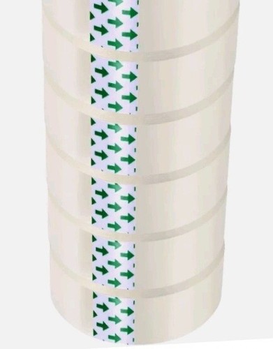 Pack of (6) Packing Tape Clear Shipping Carton Sealing Box 2 mil × 2" × 55 Yard.