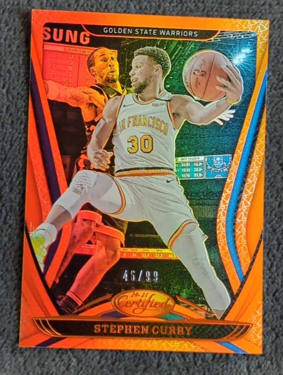 2020-21 Panini Certified Stephen Curry Orange Mirror /99 SP #97 GSW Warriors NBA