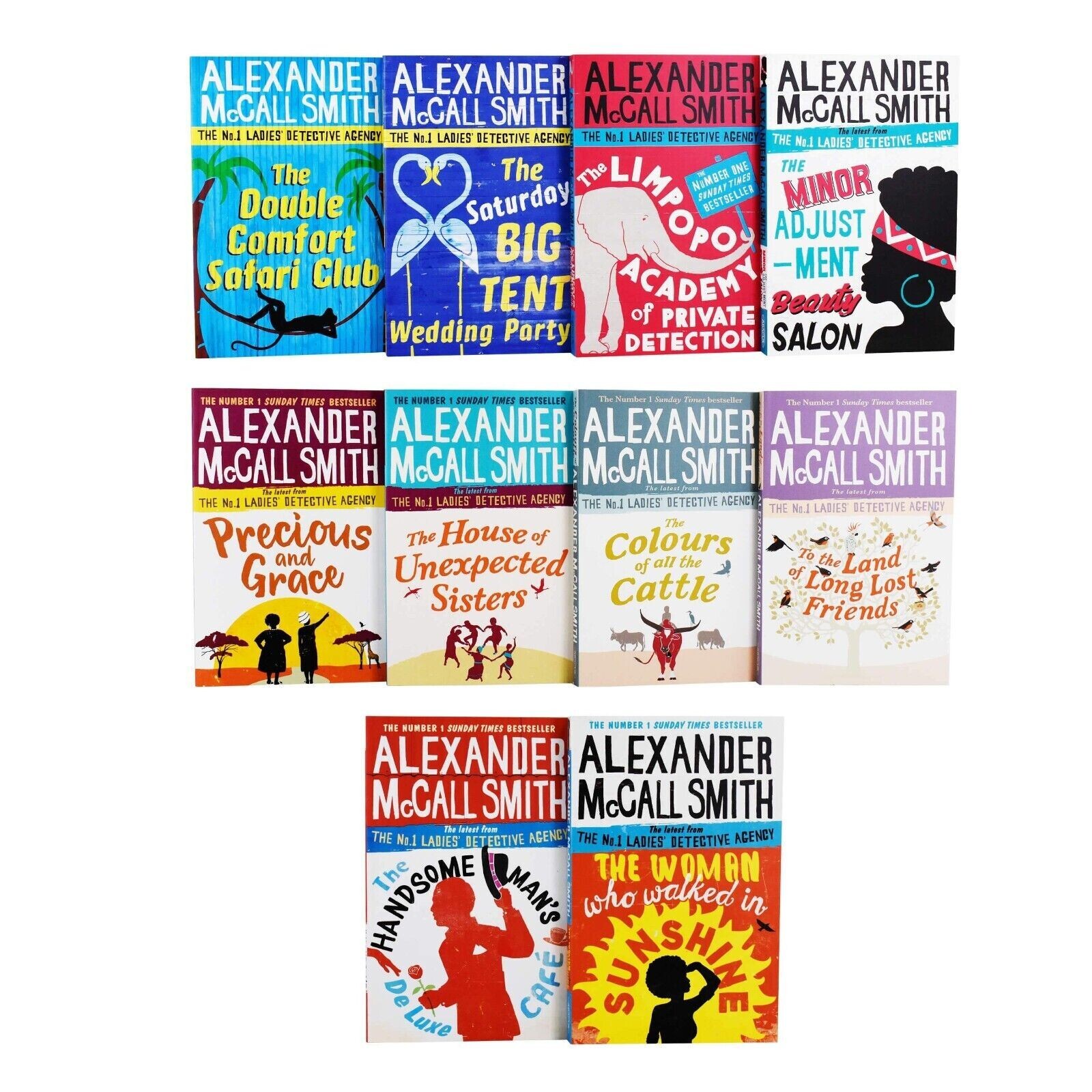 Alexander McCall Smith No. 1 Ladies' Detective Agency 10 Books Set Paperback NEW