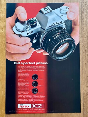 Asahi Pentax K2 Kamera Original 1976 Vintage Advert Werbung Reklame