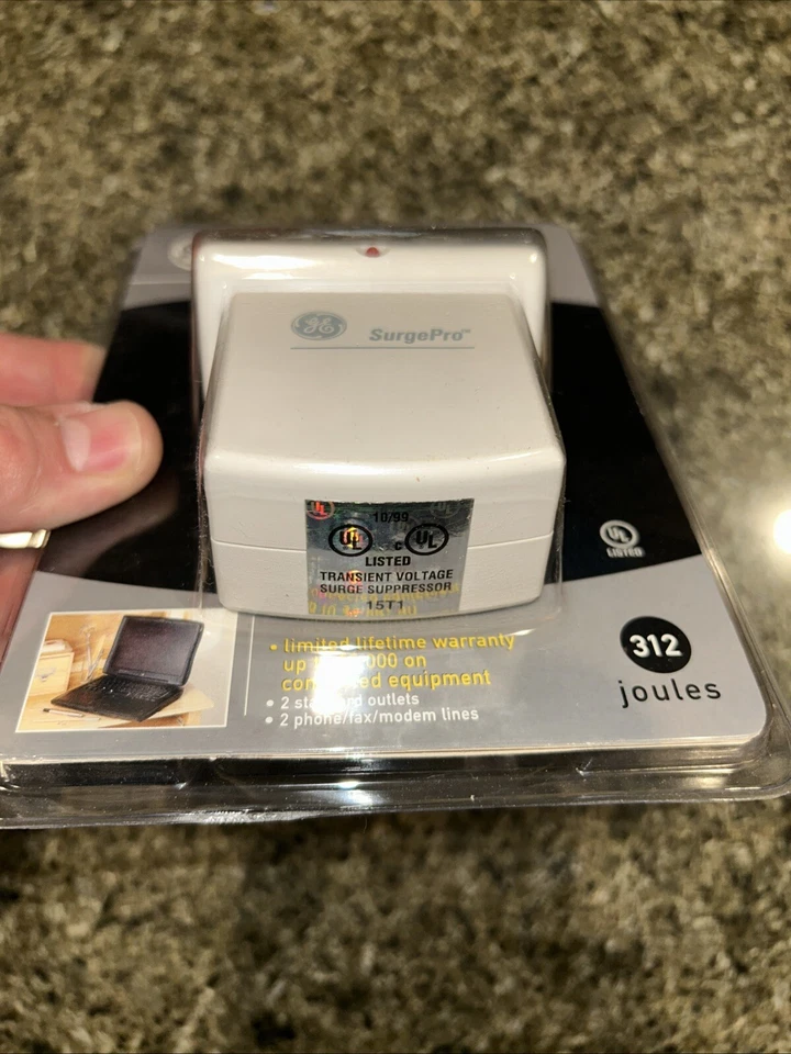 GE ~ SurgePro ~ 312 Joules ~ Surge Protector ~ Brand New ~ Factory Sealed B02 - Image 3 of 4