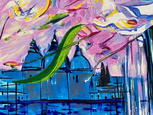 Michel-Henry - Fenêtre ouverte sur Venise - Serigrafia su carta - 60 x 77 cm - Foto 4 di 6