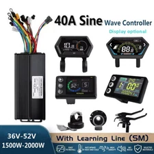 Electric Bike 36V 48V 52V Sinewave Controller LCD Display Panel Kit Pedal Sensor