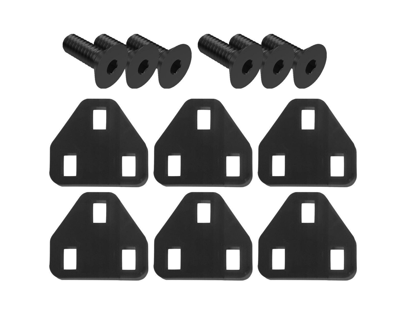 Tacchetto CUNEI 1 grado x 6 con BULLONI (impilabile) per SHIMANO LOOK - NERO