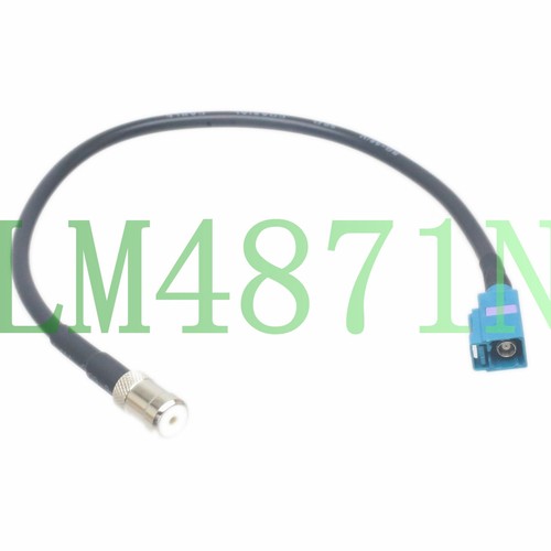 Car Stereo Fakra Z Jack to ISO Female Antenna Adapter RG58 10" Cable Audi Ford - Picture 2 of 4