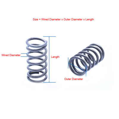 Shuxiang-Molle di compressione 0,5x3mm (w x o), diametro del filo 0.5mm, diametro esterno 3mm, lunghezza libera 5/10/15/20/25 / 30mm, molla a molla elasticizzata in acciaio, molle compresse, 1 0PCS