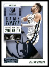 2018-19 Panini Contenders - Game Ticket Green #70 Dillon Brooks