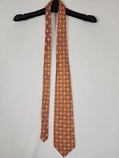 Steve Harvey Men's Tie All Silk Gold Multicolor Geometric Patern 60" X 4" VGC