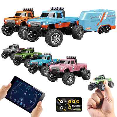 HOT Mobile App Controlable 1:64 Remote Control Car 2.4GHz Mini RC Crawler Truck