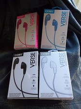 Coby Verse Percision Sound EarBuds in Black, White, Blue  Pink New In Box LOOK