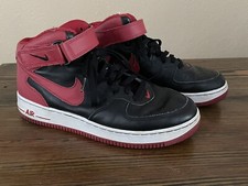 Nike Air Force 1 Mid Black Red for sale 