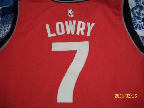 TORONTO RAPTORS KYLE LOWRY ADIDAS JERSEY, RED, SCREENED - ADULT (L) NBA (GUC) - Picture 8 of 8