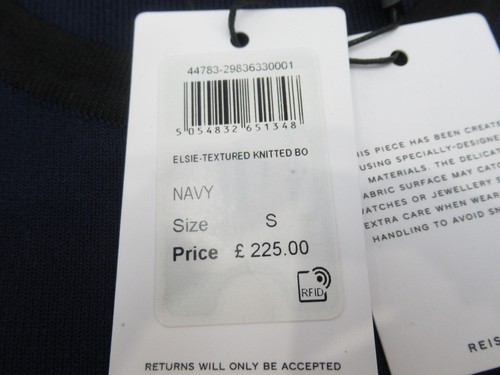 Reiss Textured Knit Dress Ladies Small Navy Blue Tags RRP £225 Desginer Bodycon - Picture 12 of 24