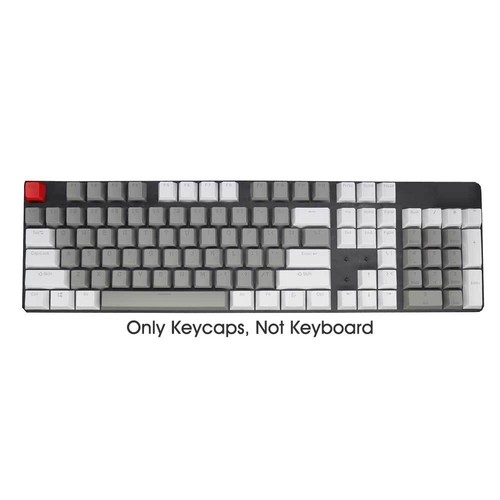 White Gray PBT Double-shot Keycap Set 105 OEM Profile for Cherry MX Keyboard - Picture 9 of 9