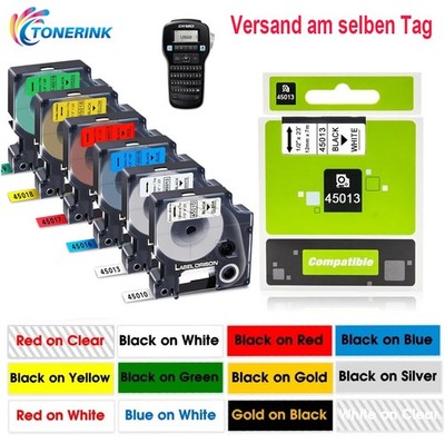 Schriftband für Dymo D1 45013 S0720530 12mm 9mm 6mm LabelManager 160 LabelPOINT