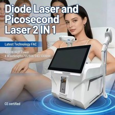 2-in-1 808nm Diode Laser Hair Removal Picosecond Tattoo Removal Machine Salon