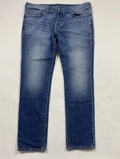 True Religion Rocco Relaxed Skinny Men’s Button Fly Blue Jeans Size 40x31