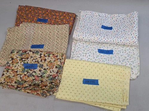 Vintage Calico Cotton Fabric Lot 20+ Yards Destash Quilting Autumn Floral Ditsy - product listing photo