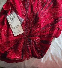 NWT Red Adrianna Papell Boutique Beaded Silk Top Embellished S/ mall/XS/Sm