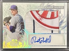 2024 Leaf Trinity Thatcher Hurd Prospect Autograph/LOGO Patch SSP Card /3