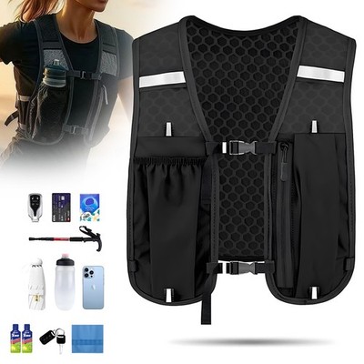 Laufweste Jogging Weste Sportweste Handyhalter Running Vest Fitness Unisex DE