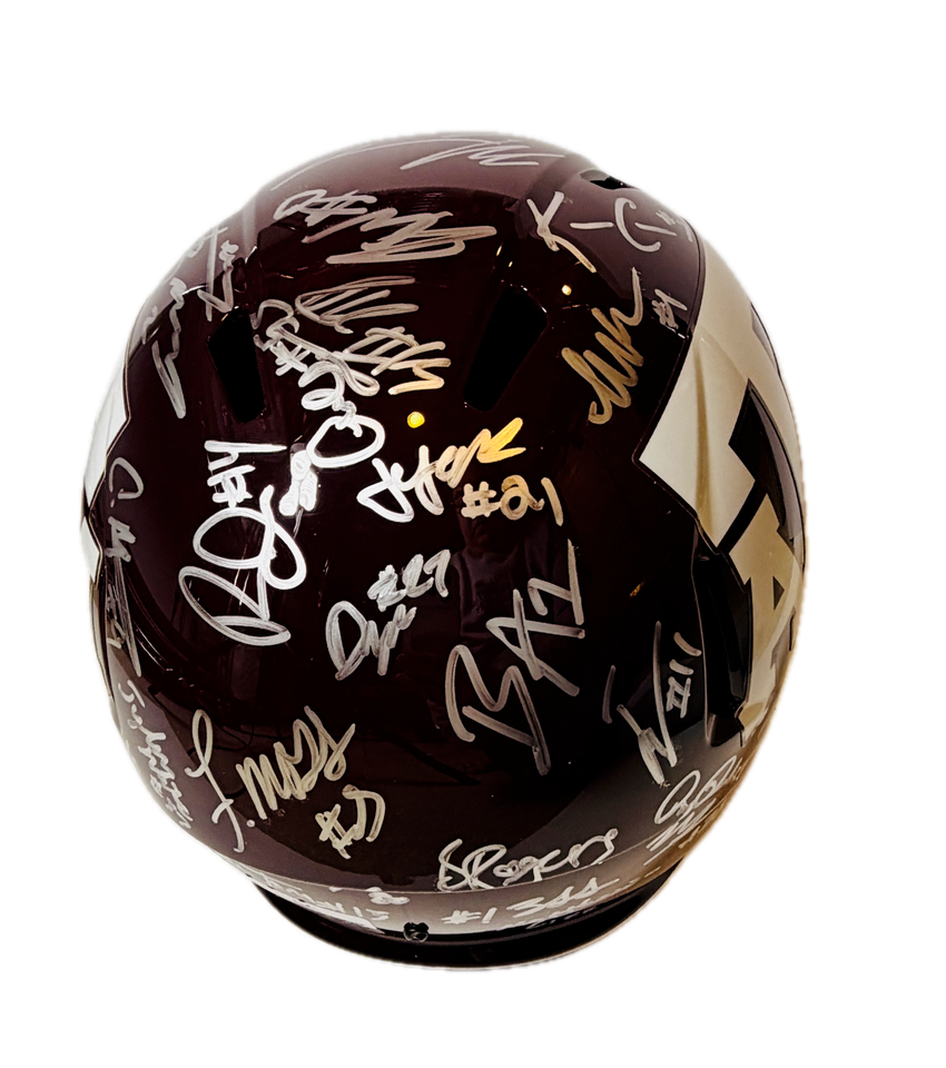 2025 TEXAS A&M AGGIES TEAM SIGNED FS FOOTBALL HELMET COA 40+ ELKO ...