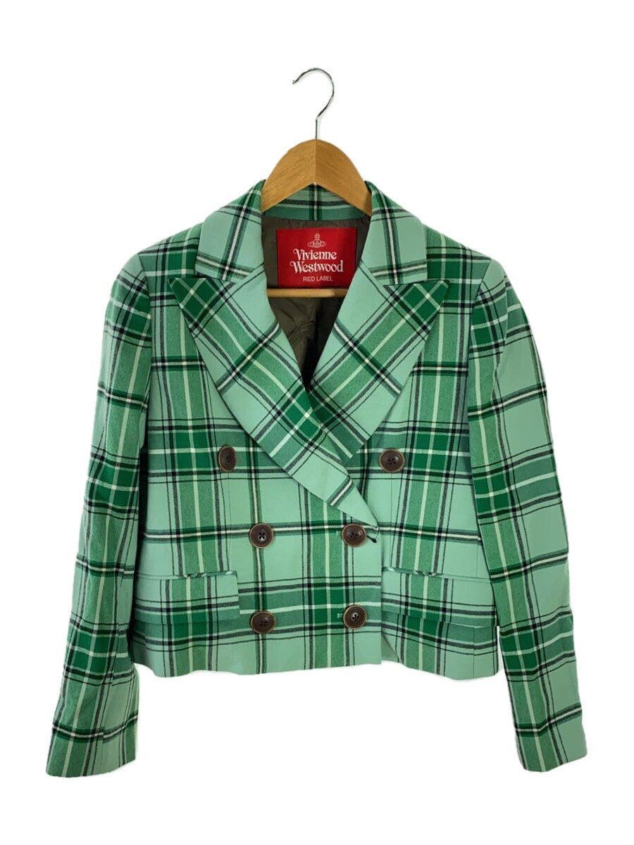 Vivienne Westwood altra giacca 2 lana verde check 16 12 402005 usata