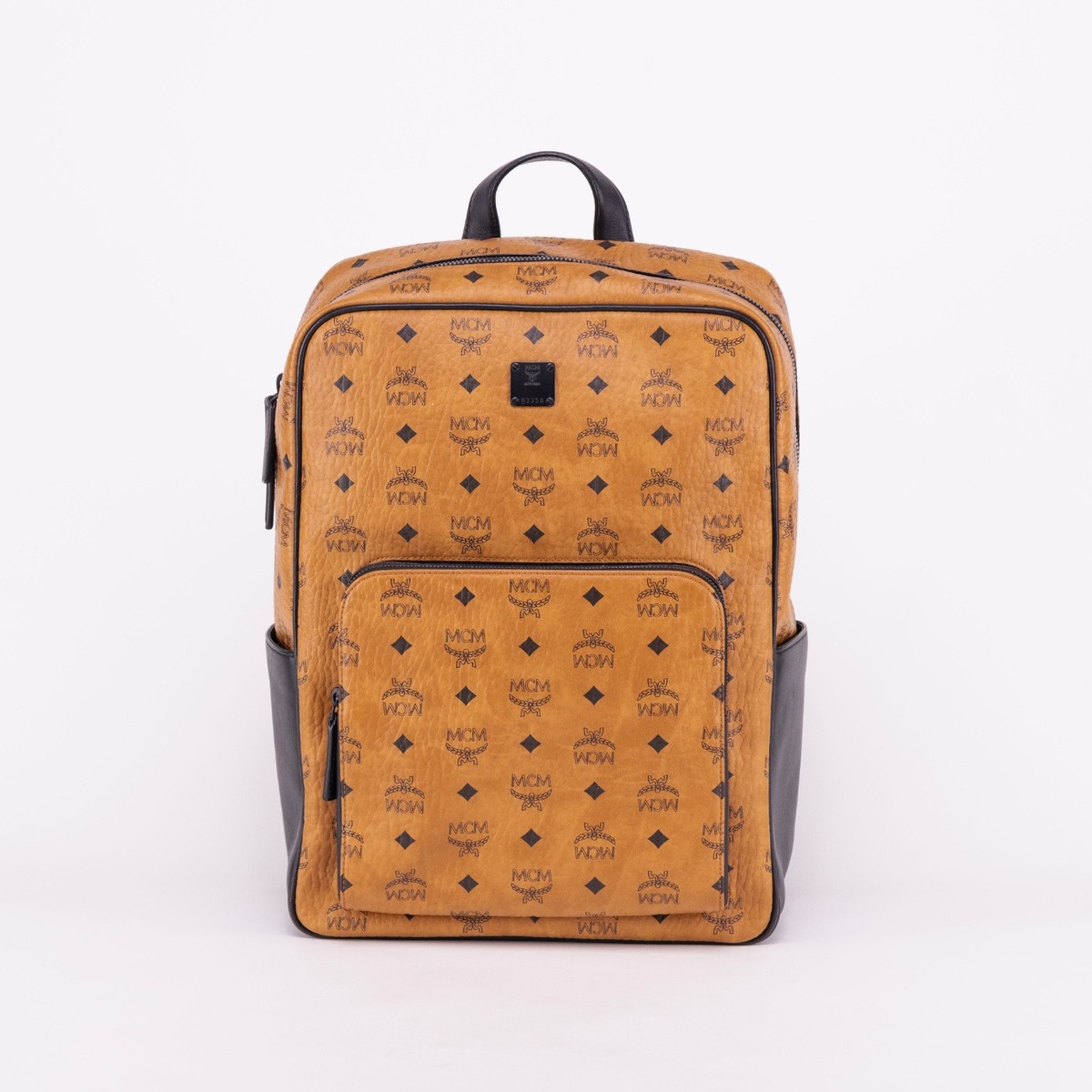 MCM Aren Visetos Logo Monogram Medium Backpack | eBay