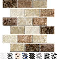 10-Sheet Peel and Stick Backsplash Subway Tile for Kitchen,12"X12" Self Adhesive