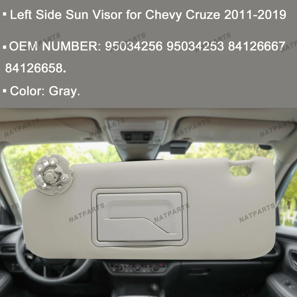 Parasol conductor izquierdo para Chevy Cruze 2011-2019 95034256 95034253 84126667 Foto 2 de 4