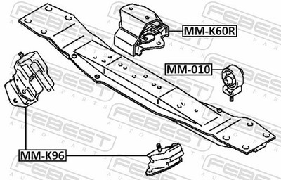 Für FEBEST MM-K60R TRANSMISSION MOUNT