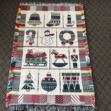 Crown Crafts Christmas Lap Throw Blanket 47" x 28”