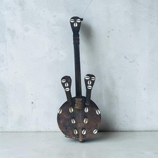 Handmade Indigenous West African Musical Instrument Calabash Kora Guitar Decor