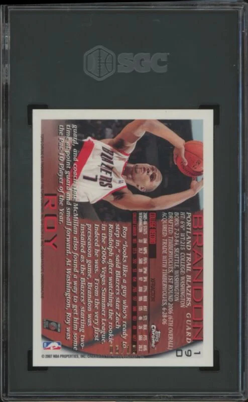 Blazer Trail Brandon Roy 190 2006 Topps cromado 1996-97 Xfractor RC 6/10 SGC 8,5 Foto 2 de 2