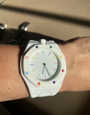 New Watch Strap For AP Royal Pop x Swatch Black Adjustable - Photo 1/2
