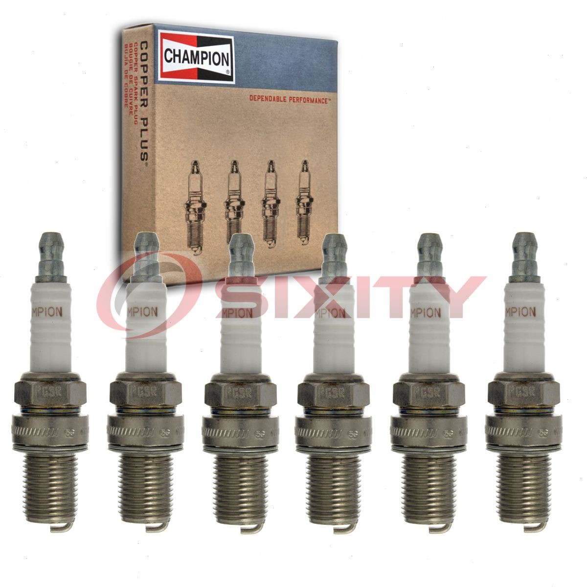 6 pc Champion 1008 Spark Plugs for R6918C9 R6918B9 QC59C Ignition Wire cq