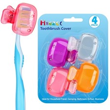 4 Pack Travel Toothbrush Head Covers Toothbrush Protector Cap Brush Pod Case ...